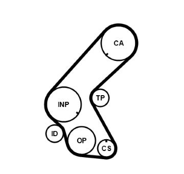 ozubení,sada rozvodového řemene CONTINENTAL CTAM CT1014K1