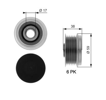 Voľnobeżka alternátora GATES OAP7039