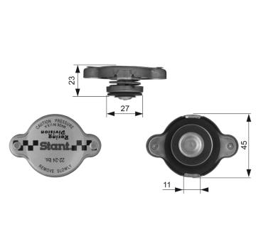 Uzatvárací kryt, chladič GATES RC10362