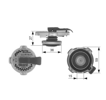 Uzatvárací kryt, chladič GATES RC10382