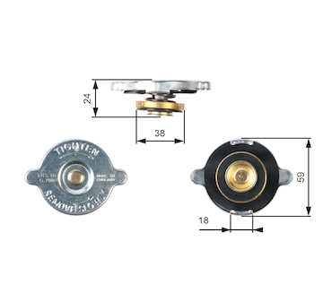 Uzavírací víčko, chladič GATES RC111