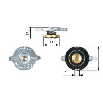 Uzavírací víčko, chladič GATES RC120