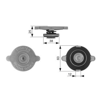 Uzavírací víčko, chladič GATES RC132