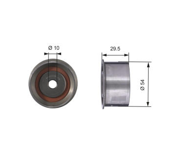 Obehová/vodiaca kladka ozubeného remeňa GATES T42029