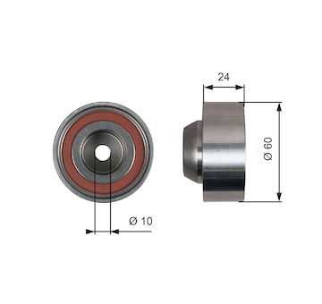 Obehová/vodiaca kladka ozubeného remeňa GATES T42231