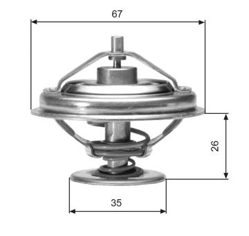 Termostat, chladivo GATES TH01880G1