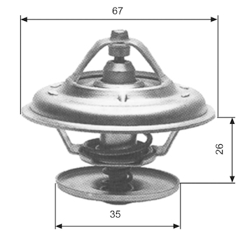 Termostat, chladivo GATES TH11680G1