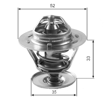 Termostat, chladivo GATES TH12588G1