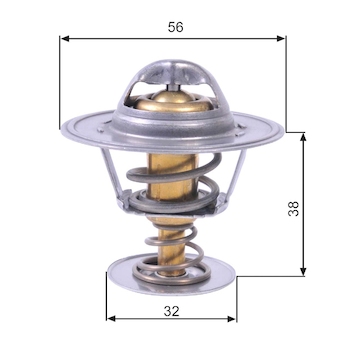 Termostat, chladivo GATES TH13182G1