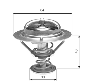 Termostat, chladivo GATES TH27078G1