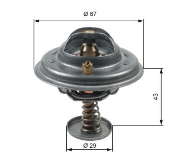 Termostat, chladivo GATES TH27680G1