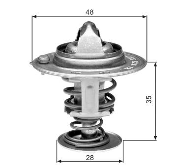 Termostat, chladivo GATES TH30082G1