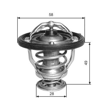 Termostat, chladivo GATES TH33682G1