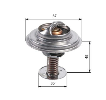 Termostat, chladivo GATES TH45688G1