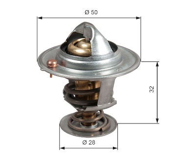 Termostat, chladivo GATES TH50588G1