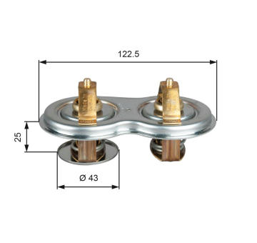 Termostat, chladivo GATES TH52275G1