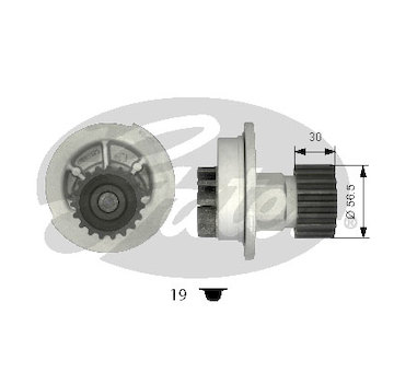 Vodní čerpadlo, chlazení motoru GATES WP0059