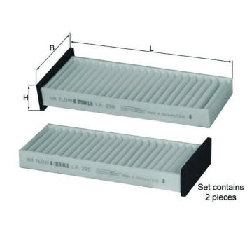 Filtr, vzduch v interiéru KNECHT LA 296/S
