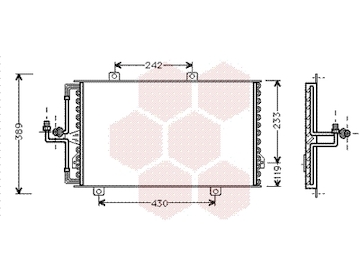 Kondenzátor, klimatizace VAN WEZEL 01005060