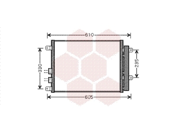 Kondenzátor, klimatizace VAN WEZEL 01005109