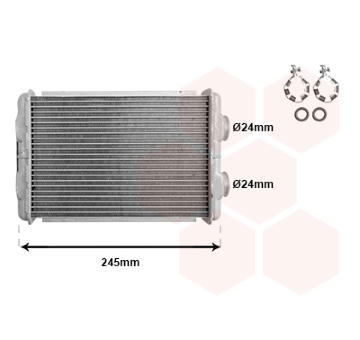 Výměník tepla, vnitřní vytápění VAN WEZEL 01006158