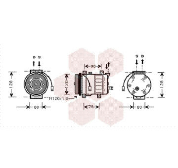 Kompresor, klimatizace VAN WEZEL 0100K010