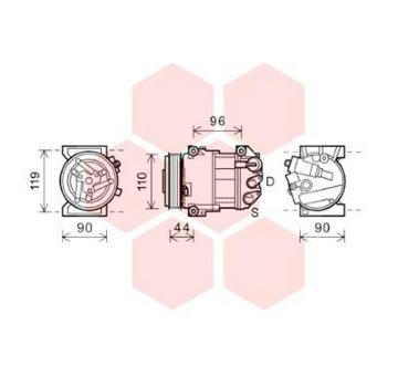 Kompresor, klimatizace VAN WEZEL 0100K125