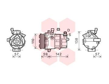 Kompresor, klimatizace VAN WEZEL 0100K127