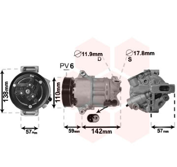 Kompresor, klimatizace VAN WEZEL 0100K133