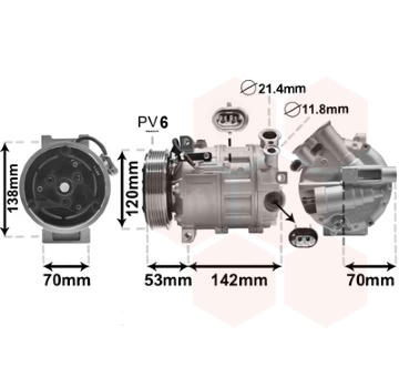 Kompresor, klimatizace VAN WEZEL 0100K143