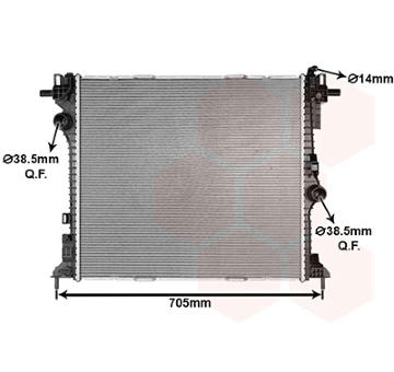 Chladič motora VAN WEZEL 01012702