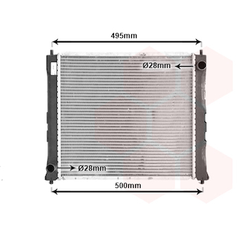 Chladič, chlazení motoru VAN WEZEL 02002067