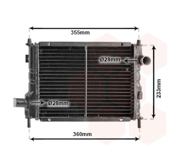 Chladič, chlazení motoru VAN WEZEL 02002133