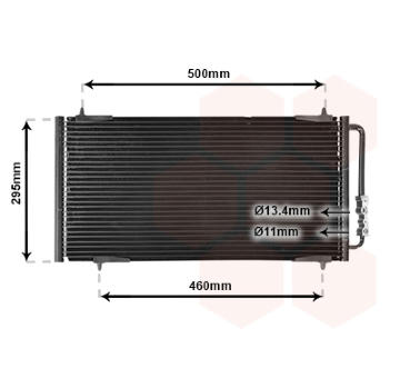 Kondenzátor, klimatizace VAN WEZEL 02005147