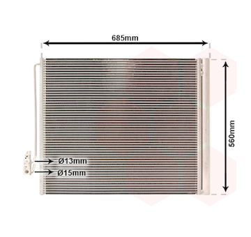 Kondenzátor, klimatizace VAN WEZEL 02005211