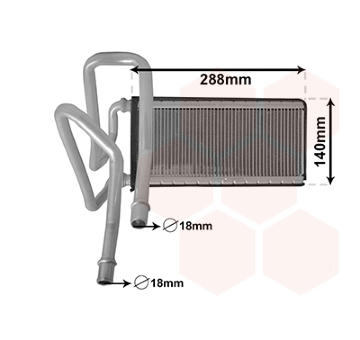 Výměník tepla, vnitřní vytápění VAN WEZEL 02006226