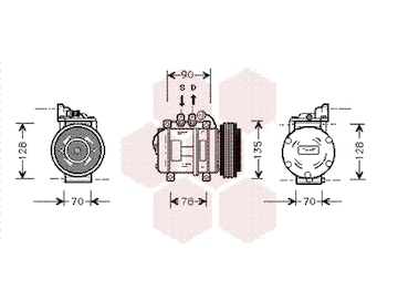 Kompresor, klimatizace VAN WEZEL 0200K018