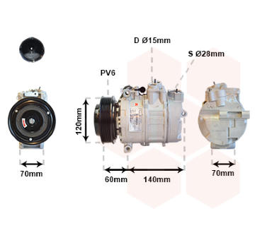 Kompresor, klimatizace VAN WEZEL 0200K050