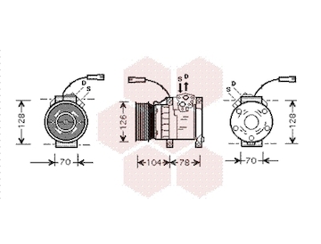 Kompresor, klimatizace VAN WEZEL 0200K168