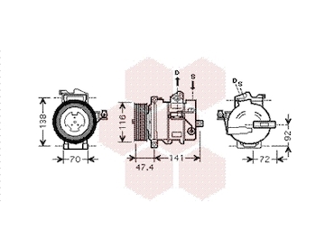 Kompresor, klimatizace VAN WEZEL 0200K188