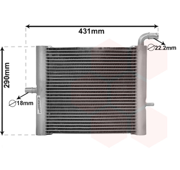 Chladič, chlazení motoru VAN WEZEL 02012701