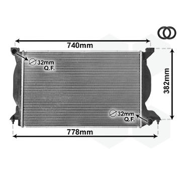 Chladič, chlazení motoru VAN WEZEL 03002206