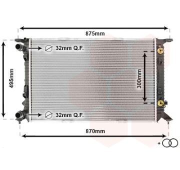 Chladič, chlazení motoru VAN WEZEL 03002293