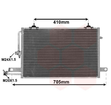 Kondenzátor, klimatizace VAN WEZEL 03005117