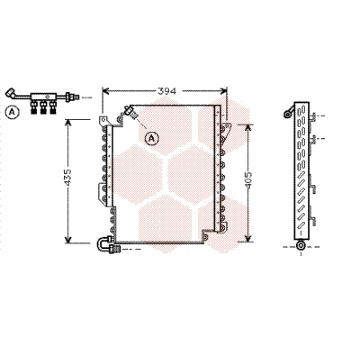 Kondenzátor, klimatizace VAN WEZEL 03005119