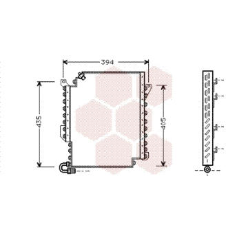 Kondenzátor, klimatizace VAN WEZEL 03005135