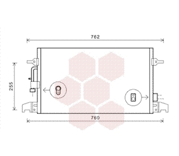 Kondenzátor, klimatizace VAN WEZEL 03005324