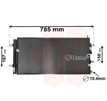 Kondenzátor, klimatizace VAN WEZEL 03005353