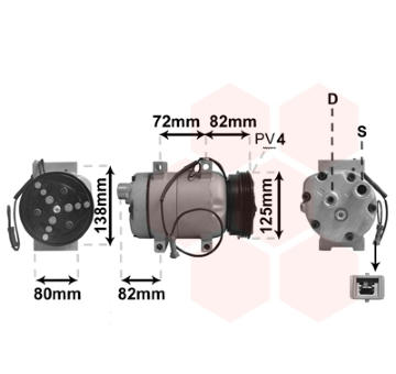 Kompresor, klimatizace VAN WEZEL 0300K178