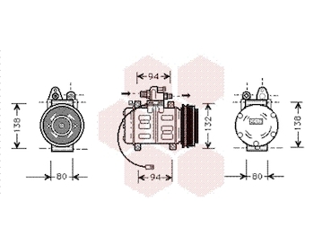 Kompresor, klimatizace VAN WEZEL 0300K180